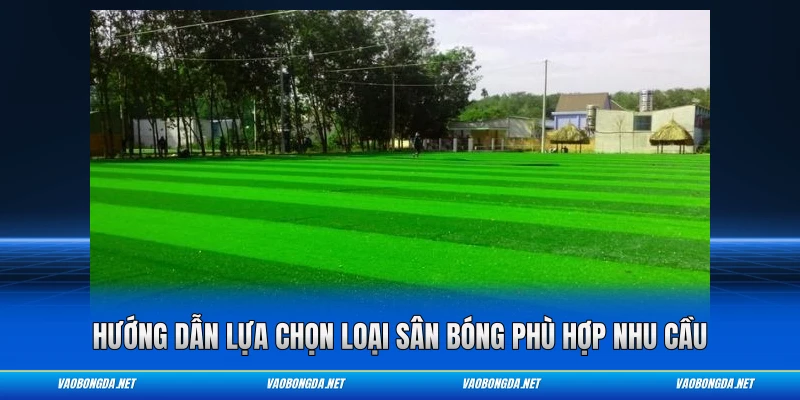 Hướng dẫn lựa chọn loại sân bóng phù hợp nhu cầu
