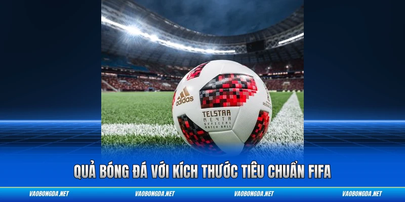 Quả bóng đá với kích thước tiêu chuẩn FIFA