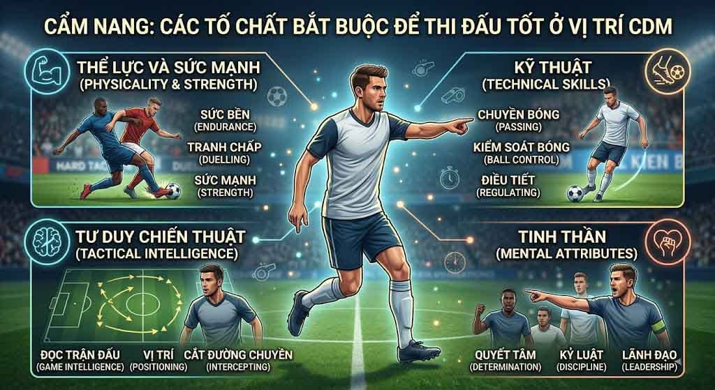 Các Tố Chất Bắt Buộc Để Thi Đấu Tốt Ở Vị Trí CDM