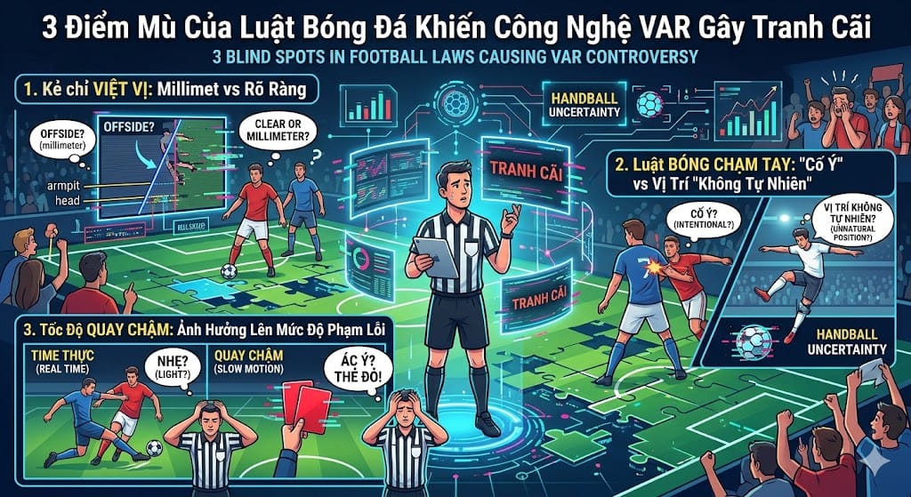 Điểm Mù Của Luật Bóng Đá Khiến Công Nghệ VAR Gây Tranh Cãi
