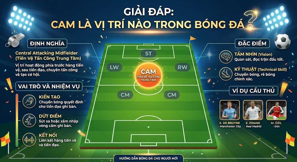Giải Đáp: CAM Là Vị Trí Nào Trong Bóng Đá?