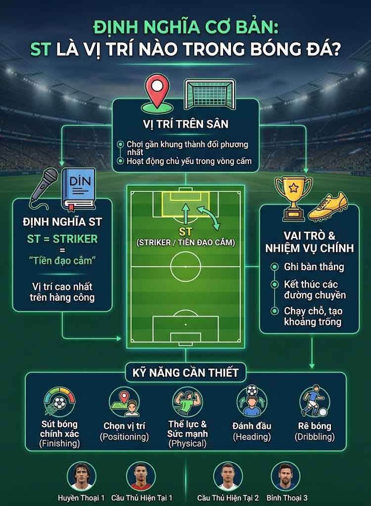 Giải Đáp ST Là Vị Trí Nào Trong Bóng Đá?