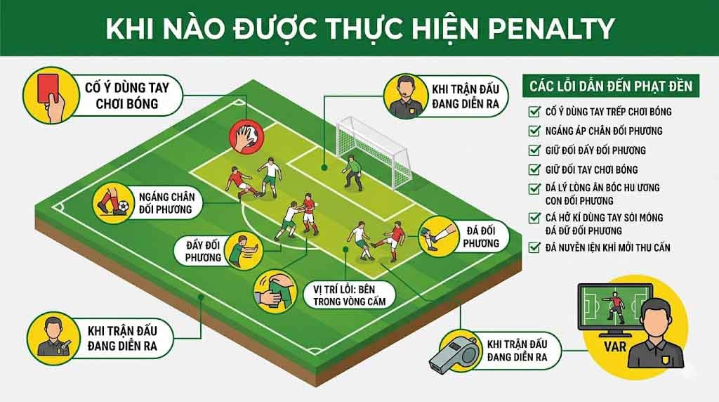 Khi nào được thực hiện đá Penalty?