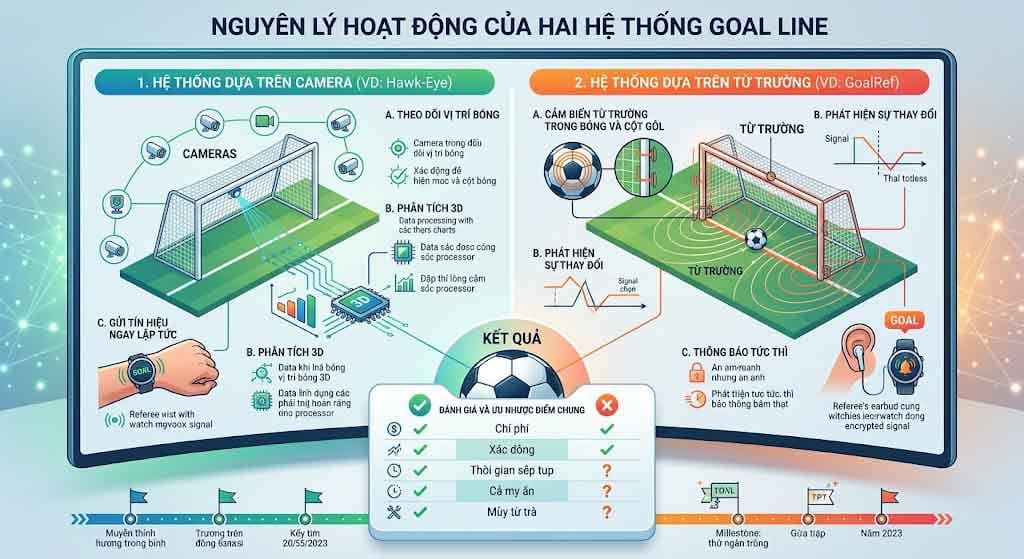 Công Nghệ Goal Line Là Gì? Toàn Tập Về Hệ Thống Mắt Thần 6 Nguyên Lý Hoạt Động Của Hai Hệ Thống Goal Line