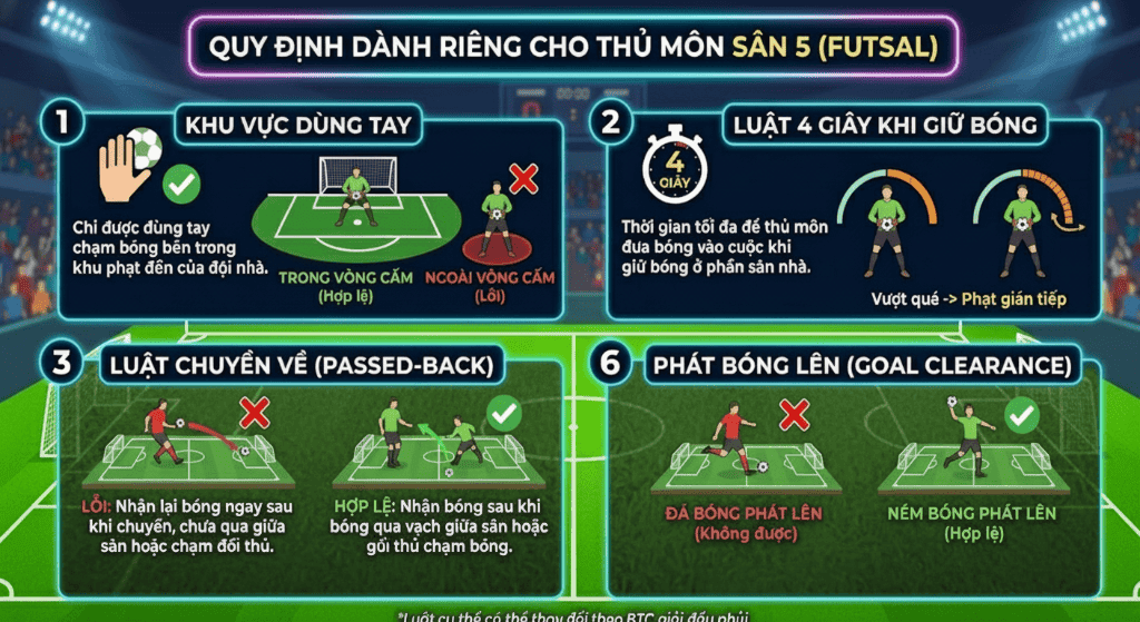 Quy Định Dành Riêng Cho Thủ Môn Sân 5