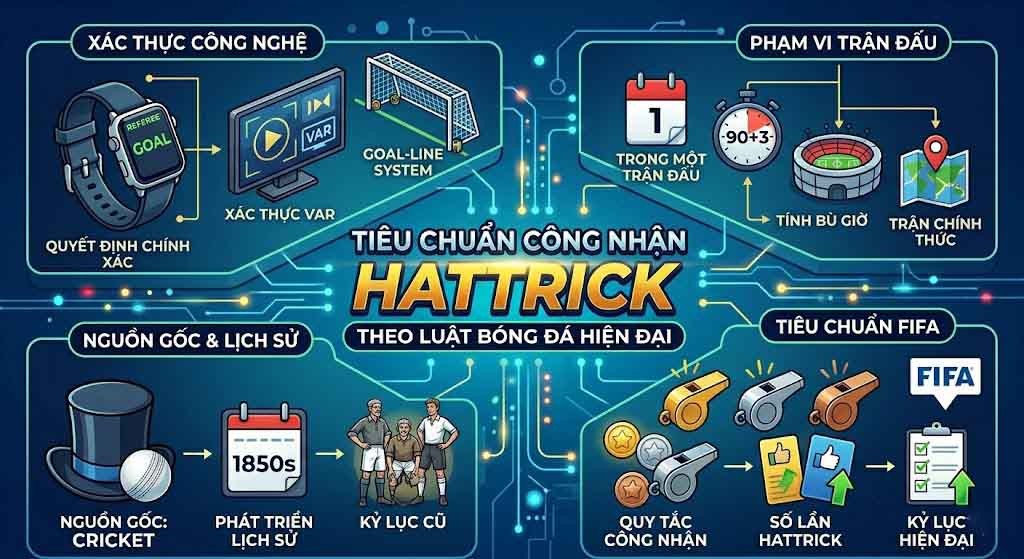 Tiêu Chuẩn Công Nhận Hattrick Theo Luật Bóng Đá Hiện Đại