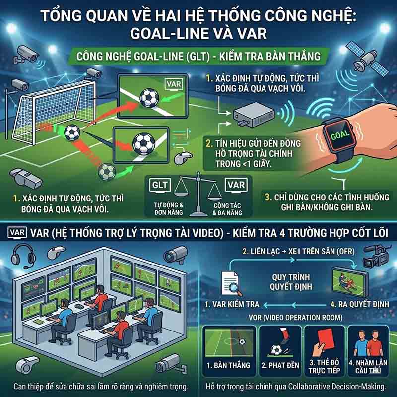 Tổng Quan Cơ Bản Về Hai Hệ Thống Công Nghệ VAR và Goal line