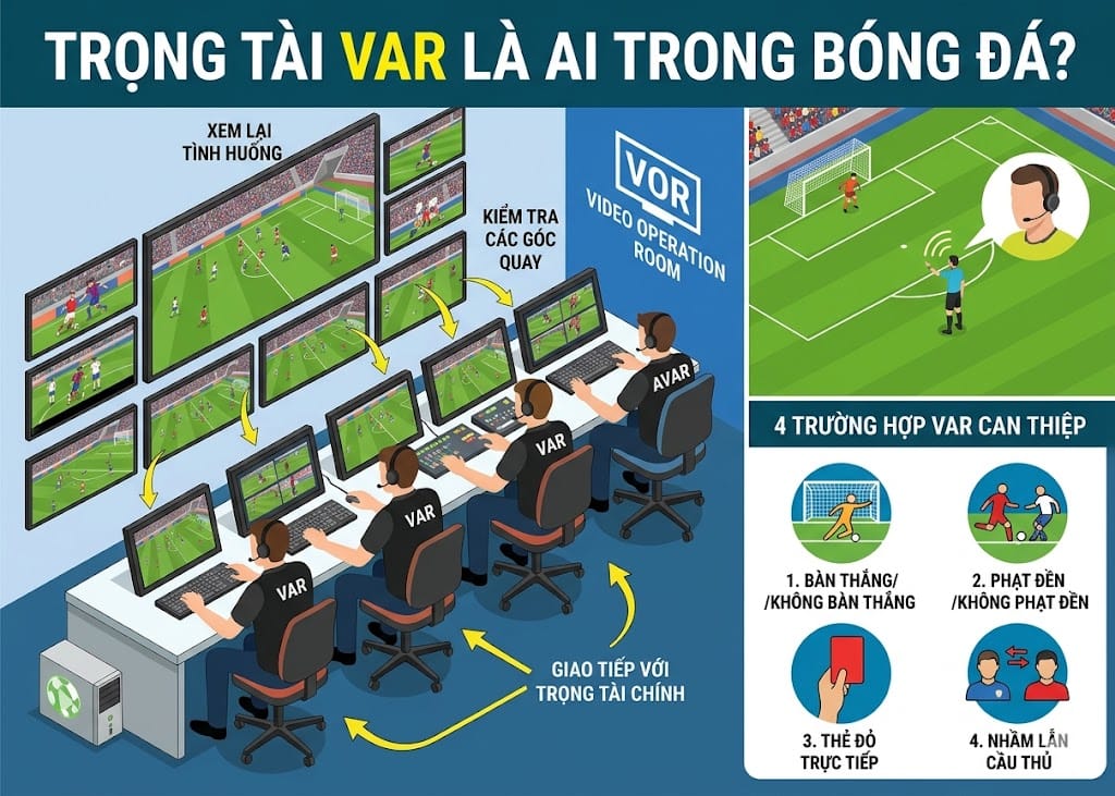 Trọng Tài VAR Là Ai Trong Bóng Đá