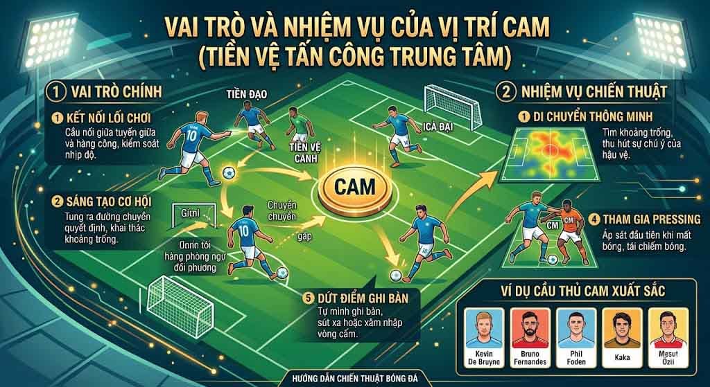Vai Trò và Nhiệm Vụ Của Vị Trí CAM Trong Bóng Đá