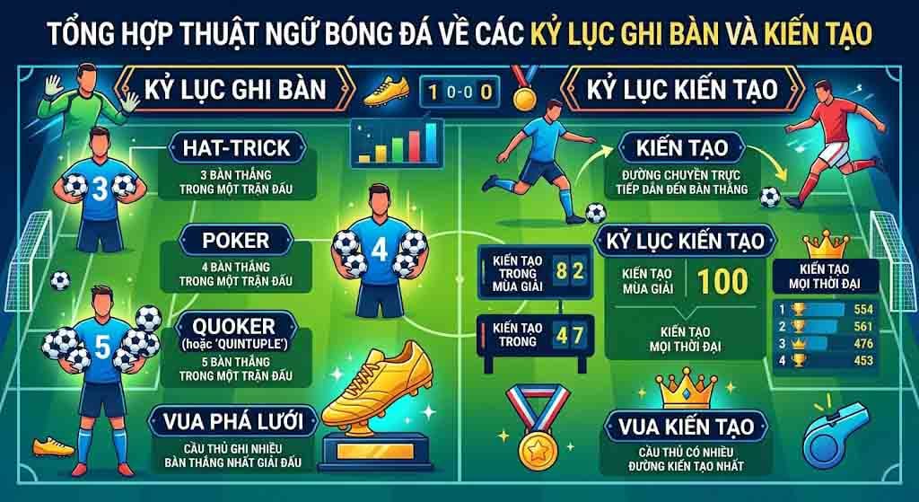 Thuật Ngữ Bóng Đá Về Các Kỷ Lục Ghi Bàn Và Kiến Tạo